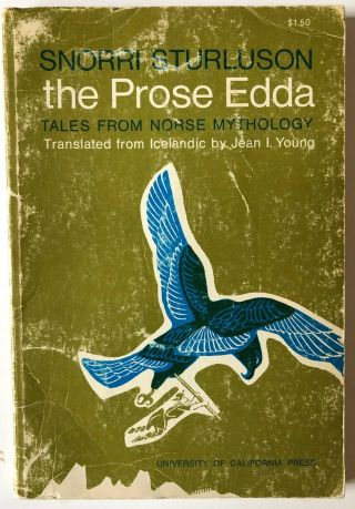Vintage The Prose Edda Snorri Sturluson Iceland 1966 Paperback Uc California