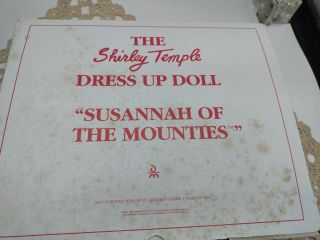 The Shirley Temple Dress Up Doll Rebecca Of Sunnybrook Farm Outfit Danbury