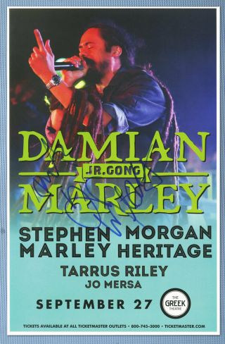 Damian Marley Autographed Concert Poster