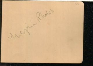 Marjorie Rhodes Autographed Page Legendary English Actor / All In Good Time D.  79