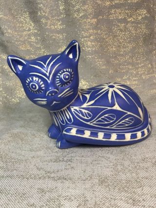Pablo Zabal Chile Folk Art Pottery Cat Figurine