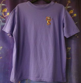 Vintage Embroidered Tigger Short Sleeve Cornflower Blue T - Shirt Size Xl