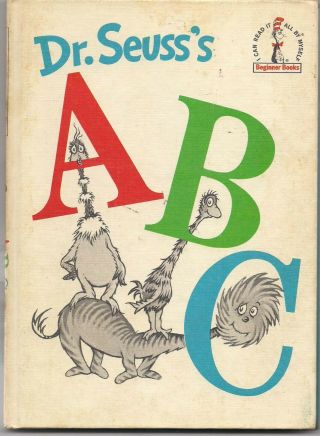 Vintage 1963 Dr.  Seuss A B C Hardback Book