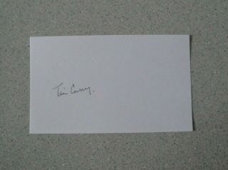 Tim Curry Signed 3x5 Index Card Autograph - Home Alone 2