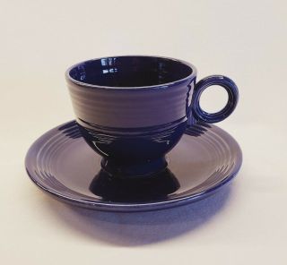 Vintage Fiesta Ware Cup/saucer,  Homer Laughlin,  Sapphire Glaze,  1996 - 1997