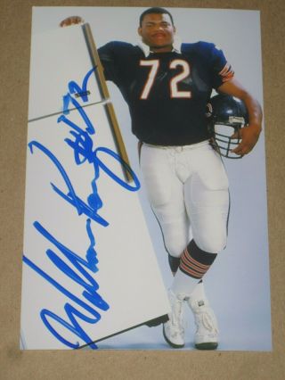 1985 Chicago Bears William Perry Signed 4x6 Photo Nfl Autograph 1