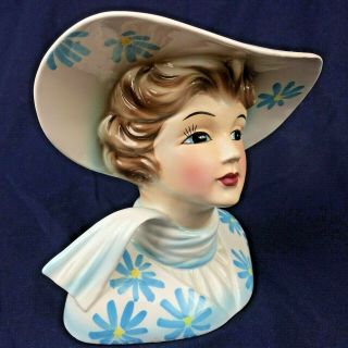Vintage Lady Head Vase 4945 6 1/2 