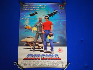 Iron Eagle Movie Uk Video Launch 1986 Poster 24 " X16 "
