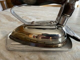 Vintage Antique Universal Electric Iron With Aluminum Stand