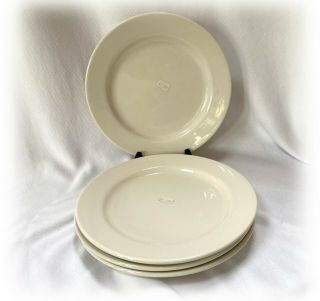 4 White Vintage Homer Laughlin Best Restaurant Ware 9 5/8 " Dinner Plates Nos