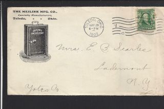 Toledo,  Ohio 1903 Cover,  The Meilink Mfg Co,  Safes,  Home Deposit Vault.