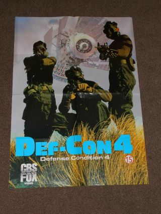 " Defence 4 " 1985 Post - Apocalyptic Vhs Film Poster
