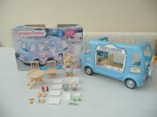 Sylvanian Families Fish And Chip Van Boxed By Flair
