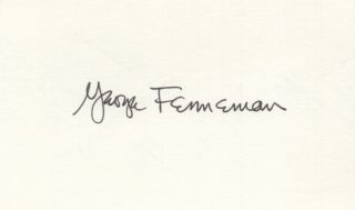George Fenneman - Radio And Television Announcer - Autographed 3x5 Card