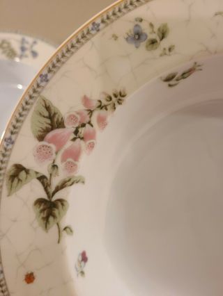 Wedgewood Fine China Fleur Made In Japan Set Of 4 Rimmed Soup Bowls