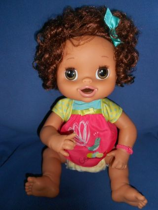 Hasbro Baby Alive 2010 Real Surprises Bilingual Doll English Spanish Eyes Close