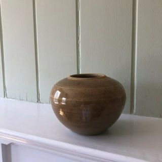 Vintage Mid Century Danish Modern Stoneware Vase Leach Mackenzie