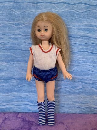 Vintage 1978 Ginny Vogue Doll - Soccer - Athletic Clothing - Shorts - Blonde - Sleepy Eye
