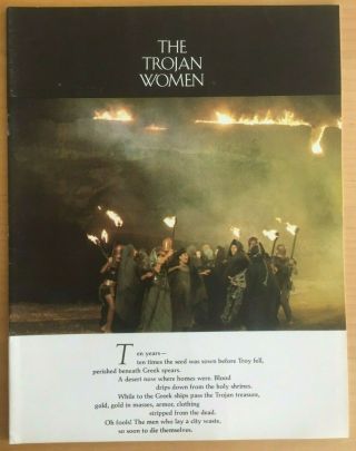 The Trojan Women 1971 Film Movie Promo Souvenir Program Brochure Vgc K.  Hepburn