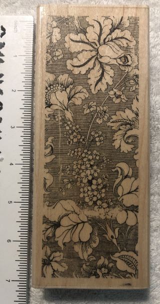 Vintage Tapestry Panel N6018 Paper Inspirations Floral Rubber Stamp F2067