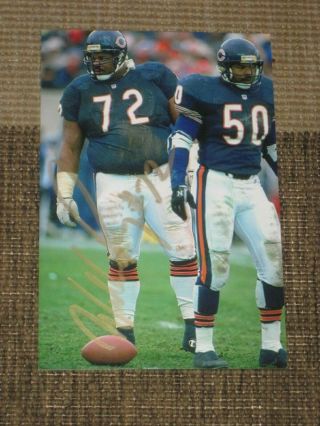 1985 Chicago Bears William Perry Signed 4x6 Photo Nfl Autograph