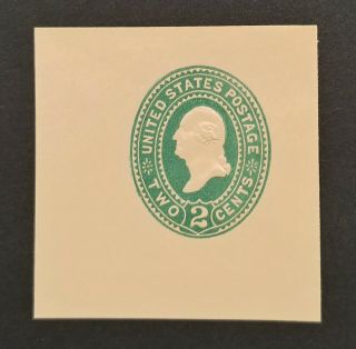 Us Stamps,  Cut Square,  U320,  2c Green On Buff Washington,  Cv $125