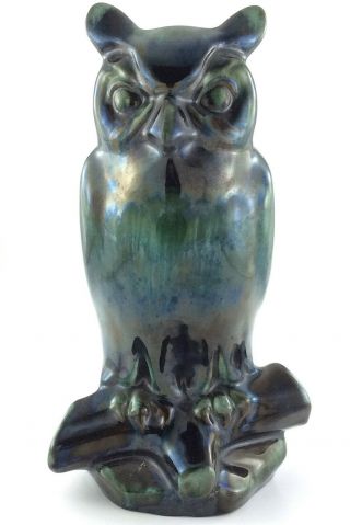 Vintage Blue Mountain Pottery Bmp Canada Owl Perching Figure Figurine S559