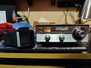 Vintage Pearce Simpson Tomcat 23b,  Very Rare 23ch Cb Radio W/ Mic,  Cord,  Bracket