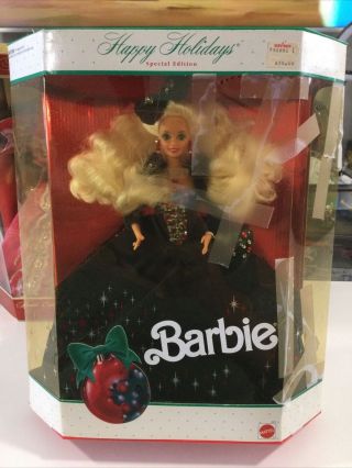 1991 Happy Holidays Barbie Doll Special Edition Mattel Velvet Jewels Box