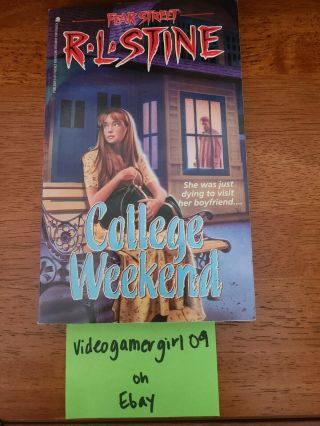 Rare Htf Vintage Like College Weekend R.  L.  Stine Young Adult Horror