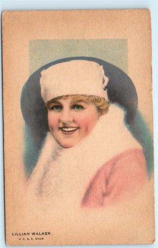 Lillian Walker V.  L.  S.  E.  Star American Actress Antique Old Vintage Postcard C82
