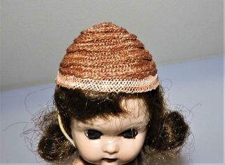 Vintage Vogue Ginny Doll Hat Horsehair Straw Brown Two Tone,  Muffie,  Ginger,