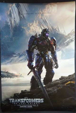 Transformers The Last Knight 2017 One Sheet Poster Mark Wahlberg Michael Bay