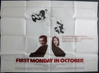 First Monday In October 1981 Quad Poster Walter Matthau Sam Norkin Art