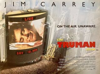 The Truman Show Mini Quad Poster 1998 Jim Carrey Ed Harris
