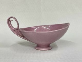 Mid Century Vintage Red Wing Pottery Ceramic Purple Speckled Candy Dish M - 1572