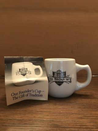 White Castle Hamburgers Ashtray Bottom Coffee Mug Vintage W/ Info Card