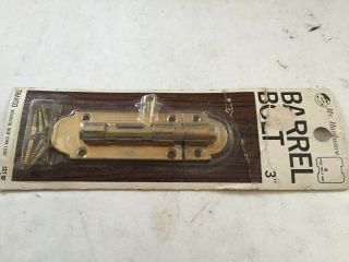 1 Brass Plate 4 " Art Craft Victorian Cabinet Cupboard Door Slide Bolt Latch Lock