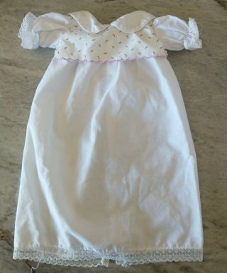Cabbage Patch Kids Vintage Coleco White With Lavender Rosebuds Nightgown