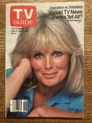 Ny Metro Tv Guide June 27 - July 3,  1981 - Linda Evans Of “dynasty”