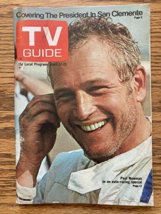So Ohio April 17 - 23 Tv Guide 1971 Paul Newman On Wheels Lisa Todd Hee Haw
