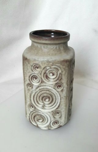 Mid Century▪scheurich Keramik▪west Germany▪jura▪8 " Tan/brown Pottery Vase 282 - 20