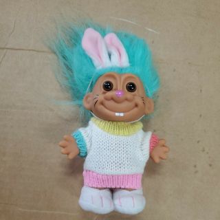 Russ 5 " Tall Easter Troll With Bunny Ears And Sweater