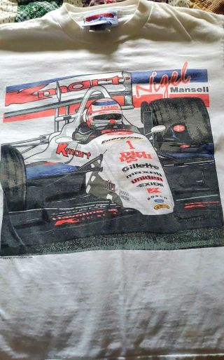 Vintage Nigel Mansell Indy Car T Shirt M -