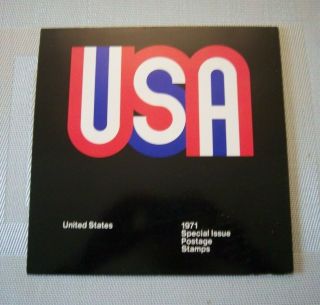 1971 Usps Special Issue Year Set W/ Folio Htf Type 2 (mylar Mount Page) Pcq
