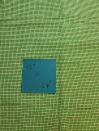 Vintage Feedsack Fabric - Pistacio Green With White Grid