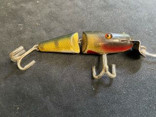 Vintage Creek Chub Baby Pikie Jointed Wooden Fishing Lure