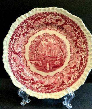 Vintage Masons Patent Ironstone China Vista Pink Bread & Butter Plate Set of 4 3