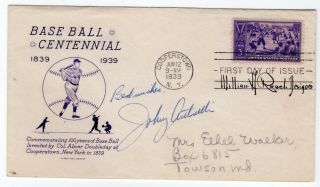 Baseball Johnny Antonelli Autographed 855 Fdc 40 Stamp Designer Signed