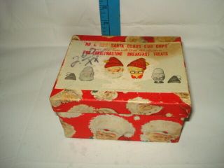 Vintage 1950’s Mr.  And Mrs.  Santa Claus Egg Cup Set - Japan - Box.